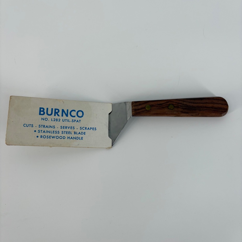 Burnco L282 Utl‎ Spat Stainless Steel Blade Rosewood Handle Spatula Turner